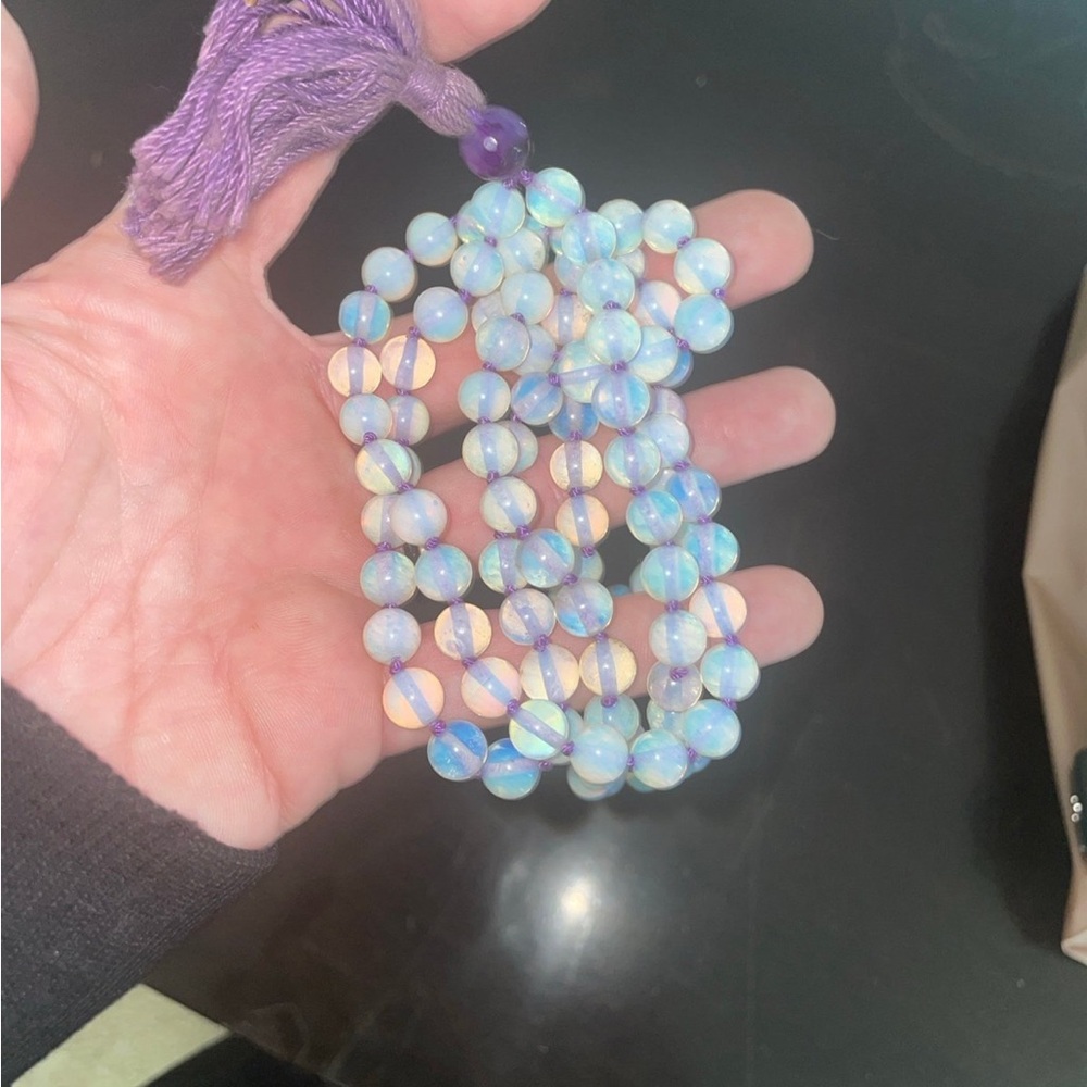 Gorgeous Mala stunning prayer beads Yoga purple